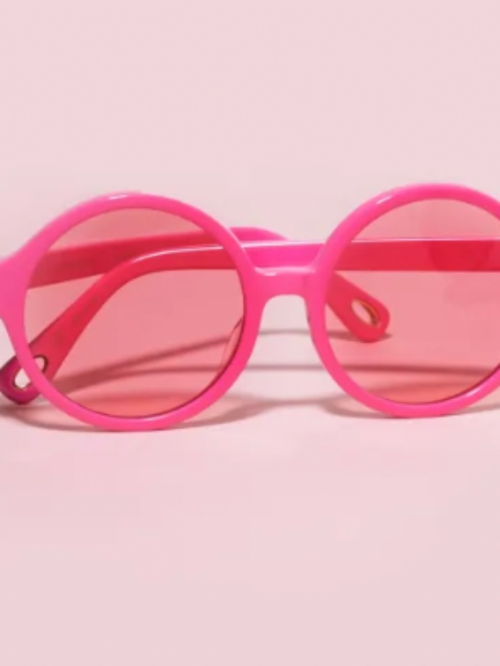 Lele Sadoughi x Barbie Round Pink Sunglasses with Tinted Lenses
